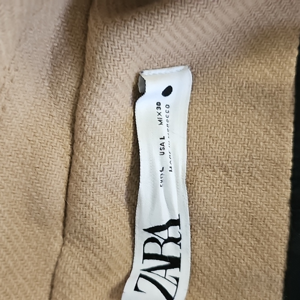 ZARA WOOL COAT MANTECO LIGHT TAN - Picture 10 of 12